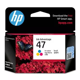 Farba do tlačiarne HP 47 (6ZD61AE) - cartridge, color (farebná)
