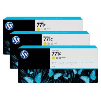 Farba do tlačiarne HP 771C (B6Y34A) - cartridge, yellow (žltá) 3ks Farba do tlačiarne HP 771C (B6Y34A) - cartridge, yellow (žltá) 3ks