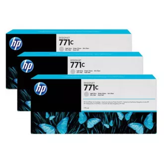 Farba do tlačiarne HP 771C (B6Y38A) - cartridge, light gray (svetlo sivá) 3ks