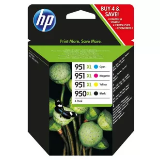 Farba do tlačiarne HP 950-XL + 951-XL (C2P43AE) - cartridge, black + color (čierna + farebná)