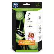 Farba do tlačiarne HP 62 (N9J71AE) - cartridge, black + color (čierna + farebná)