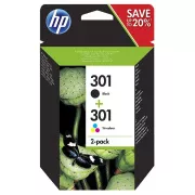 Farba do tlačiarne HP 301 (N9J72AE#301) - cartridge, black + color (čierna + farebná)