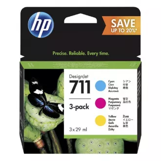 Farba do tlačiarne HP 711 (P2V32A) - cartridge, color (farebná)