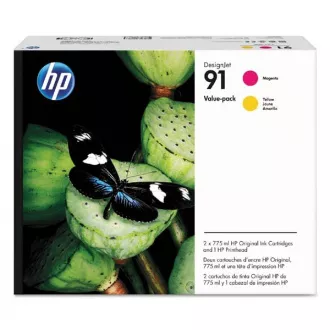 HP 91 (P2V36A) - tlačová hlava, magenta (purpurová)