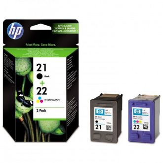 HP 21 + 22 (SD367AE) - cartridge, black + color (čierna + farebná) 2ks
