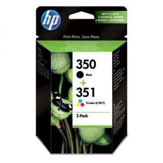 Farba do tlačiarne HP 350 + 351 (SD412EE) - cartridge, black + color (čierna + farebná) 2ks Farba do tlačiarne HP 350 + 351 (SD412EE) - cartridge, black + color (čierna + farebná) 2ks