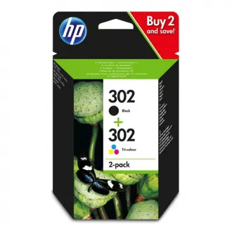 Farba do tlačiarne HP 302 (X4D37AE) - cartridge, black + color (čierna + farebná) Farba do tlačiarne HP 302 (X4D37AE) - cartridge, black + color (čierna + farebná)