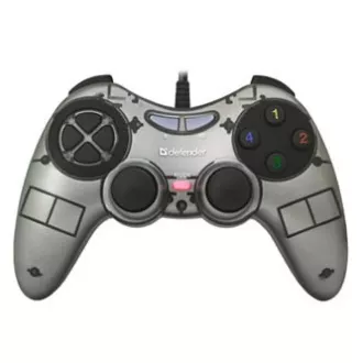 Gamepad Defender Zoom, 10tl., USB, sivý, vibračné, Windows XP/VISTA/7/8/10 Gamepad Defender Zoom, 10tl., USB, sivý, vibračné, Windows XP/VISTA/7/8/10