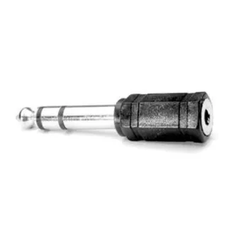 Audio redukcia, Jack (6.3mm) samec - Jack (3.5mm) samica, stereo, čierna, Logo blister