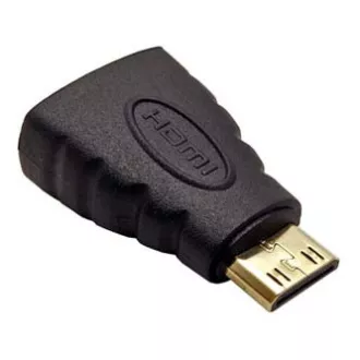 Video redukcia, mini HDMI samec - HDMI samica, čierna Video redukcia, mini HDMI samec - HDMI samica, čierna