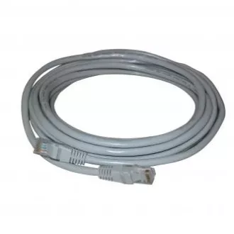 Síťový LAN kábel UTP patchcord, Cat.6, RJ45 samec - RJ45 samec, 1 m, netienený, sivý, economy
