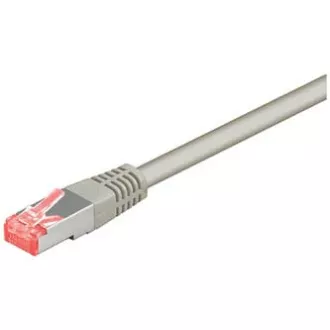 Síťový LAN kábel S/FTP patchcord, Cat.6, RJ45 samec - RJ45 samec, 2 m, tienený, LSOH, sivý, economy