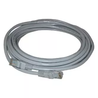 Síťový LAN kábel FTP patchcord, Cat.5e, RJ45 samec - RJ45 samec, 20 m, tienený, sivý, economy