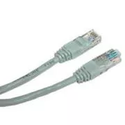 Síťový LAN kábel UTP patchcord, Cat.5e, RJ45 samec - RJ45 samec, 30 m, netienený, sivý, economy