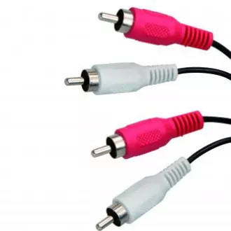 Audio kábel 2x Cinch samec - 2x Cinch samec, 0.5m, čierna Audio kábel 2x Cinch samec - 2x Cinch samec, 0.5m, čierna