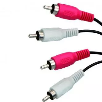 Audio kábel 2x CINCH samec - 2x CINCH samec, 1.5m, čierna, Logo Audio kábel 2x CINCH samec - 2x CINCH samec, 1.5m, čierna, Logo