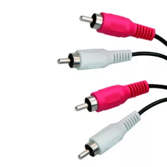 Audio kábel 2x CINCH samec - 2x CINCH samec, 1.5m, čierna, Logo blister Audio kábel 2x CINCH samec - 2x CINCH samec, 1.5m, čierna, Logo blister