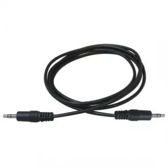 Audio kábel Jack (3.5mm) samec - Jack (3.5mm) samec, 1.5m, černý, Logo
