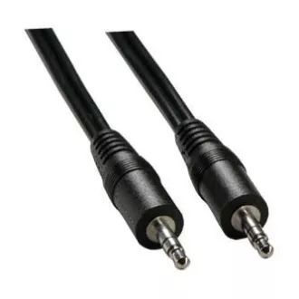 Audio kábel Jack (3.5mm) samec - Jack (3.5mm) samec, 1.5m, černý, Logo blister Audio kábel Jack (3.5mm) samec - Jack (3.5mm) samec, 1.5m, černý, Logo blister