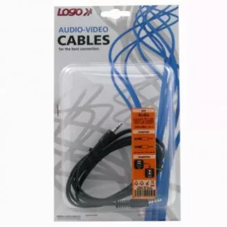 Audio kábel Jack (3.5mm) samec - Jack (3.5mm) samec, 1.5m, černý, Logo blister Audio kábel Jack (3.5mm) samec - Jack (3.5mm) samec, 1.5m, černý, Logo blister