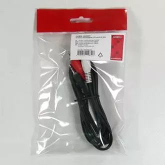 Audio kábel Jack (3.5mm) samec - 2x CINCH samec, 1.5m, čierna, Logo Audio kábel Jack (3.5mm) samec - 2x CINCH samec, 1.5m, čierna, Logo