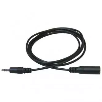 Predlžovací audio kábel Jack (3.5mm) samec - Jack (3.5mm) samica, 3m, čierna, Logo