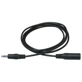 Predlžovací audio kábel Jack (3.5mm) samec - Jack (3.5mm) samica, 3m, čierna, Logo blister