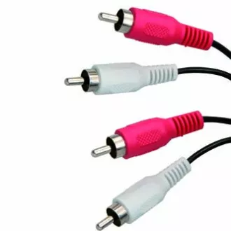 Audio kábel 2x CINCH samec - 2x CINCH samec, 5m, čierna Audio kábel 2x CINCH samec - 2x CINCH samec, 5m, čierna
