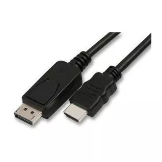 Video kábel DisplayPort samec - HDMI samec, 5m, čierny Video kábel DisplayPort samec - HDMI samec, 5m, čierny