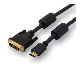 Video kábel DVI (18+1) samec - HDMI samec, 5m, čierny, DOPREDAJ