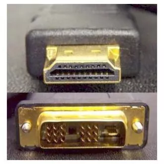 Video kábel DVI (18+1) samec - HDMI samec, 5m, čierny, DOPREDAJ