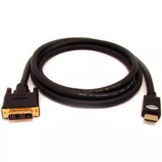 Video kábel DVI (18+1) samec - HDMI samec, 5m, čierny, DOPREDAJ