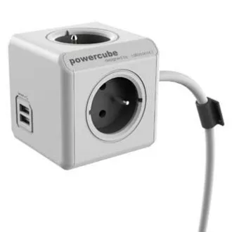 Síťový kabel 230V predlžovací, CEE7 (vidlica) - POWERCUBE, 1.5m, EXTENDED USB, sivý, POWERCUBE, 4 zásuvky, PD 20W A + C Síťový kabel 230V predlžovací, CEE7 (vidlica) - POWERCUBE, 1.5m, EXTENDED USB, sivý, POWERCUBE, 4 zásuvky, PD 20W A + C