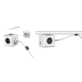 Síťový kabel 230V predlžovací, CEE7 (vidlica) - POWERCUBE, 1.5m, EXTENDED USB, sivý, POWERCUBE, 4 zásuvky, PD 20W A + C Síťový kabel 230V predlžovací, CEE7 (vidlica) - POWERCUBE, 1.5m, EXTENDED USB, sivý, POWERCUBE, 4 zásuvky, PD 20W A + C