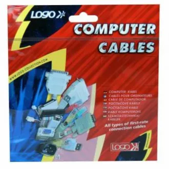 Síťový kabel 230V predlžovací, C13 - C14, 3m, VDE approved, černý, Logo, blister