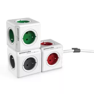 Rozbočovacia zásuvka 240V, CEE7 (vidlica) - POWERCUBE, 0.1m, ORIGINAL, sivá, POWERCUBE, 5 zásuviek, dětská poistka Rozbočovacia zásuvka 240V, CEE7 (vidlica) - POWERCUBE, 0.1m, ORIGINAL, sivá, POWERCUBE, 5 zásuviek, dětská poistka
