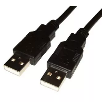 USB kábel (2.0), USB A samec - USB A samec, 1.8m, čierny, High Speed