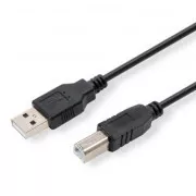 Logo USB kábel (2.0), USB A samec - USB B samec, 1.8m, čierny
