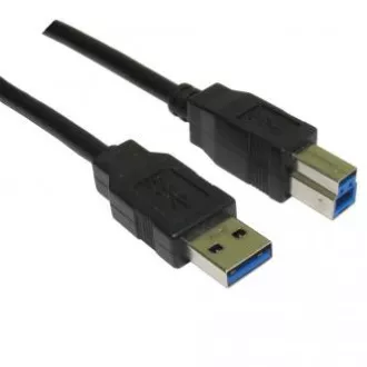 USB kábel (3.0), USB A samec - USB3.0 B samec, 1.8m, čierny USB kábel (3.0), USB A samec - USB3.0 B samec, 1.8m, čierny