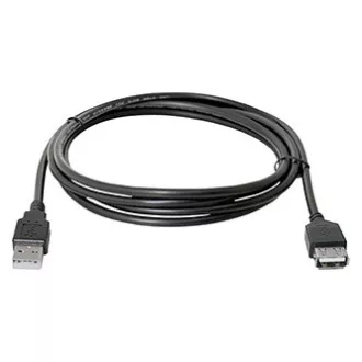 Logo USB predlžovačka (2.0), USB A samec - USB A samica, 1.8m, čierna, blister