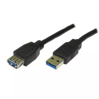 Logo USB predlžovačka (3.0), USB A samec - USB A samica, 1.8m, čierna, blister