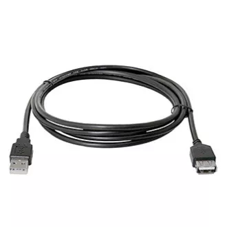 Logo USB predlžovačka (2.0), USB A samec - USB A samica, 3m, čierna