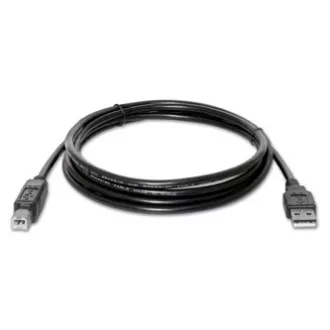 Logo USB kábel (2.0), USB A samec - USB B samec, 5m, čierny