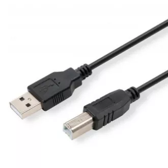 Logo USB kábel (2.0), USB A samec - USB B samec, 5m, černý, blister