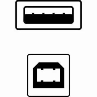 Logo USB kábel (2.0), USB A samec - USB B samec, 5m, černý, blister