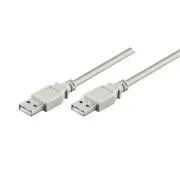 USB kábel (2.0), USB A samec - USB A samec, 1.8m, šedý, High Speed, DOPRODEJ