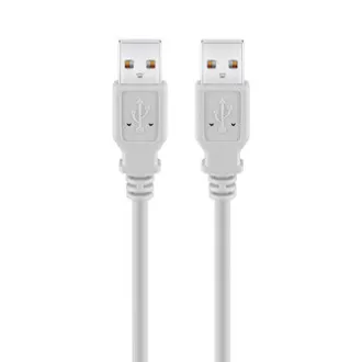 USB kábel (2.0), USB A samec - USB A samec, 1.8m, šedý, High Speed, DOPRODEJ USB kábel (2.0), USB A samec - USB A samec, 1.8m, šedý, High Speed, DOPRODEJ