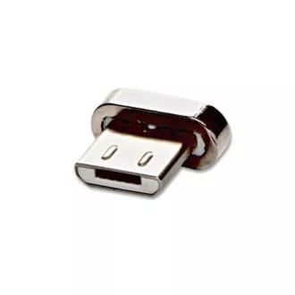 USB kábel s koncovkami (2.0), USB A samec - microUSB samec + Apple Lightning samec + USB C sam, 1m, kulatý, opletaný, strieborný,