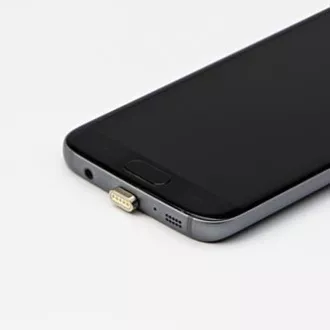 USB kábel s koncovkami (2.0), USB A samec - microUSB samec + Apple Lightning samec + USB C sam, 1m, kulatý, opletaný, strieborný,