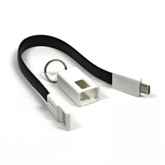 USB kabel (2.0), USB A samec - microUSB samec, 49160, 0.2m, černý, kľúčenka, DOPRADE USB kabel (2.0), USB A samec - microUSB samec, 49160, 0.2m, černý, kľúčenka, DOPRADE